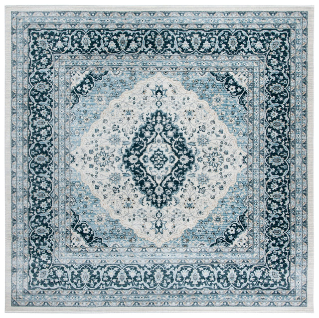 Safavieh Isabella Isa919A Cream/Dark Blue Rug - Safavieh - isa919a - 4sq