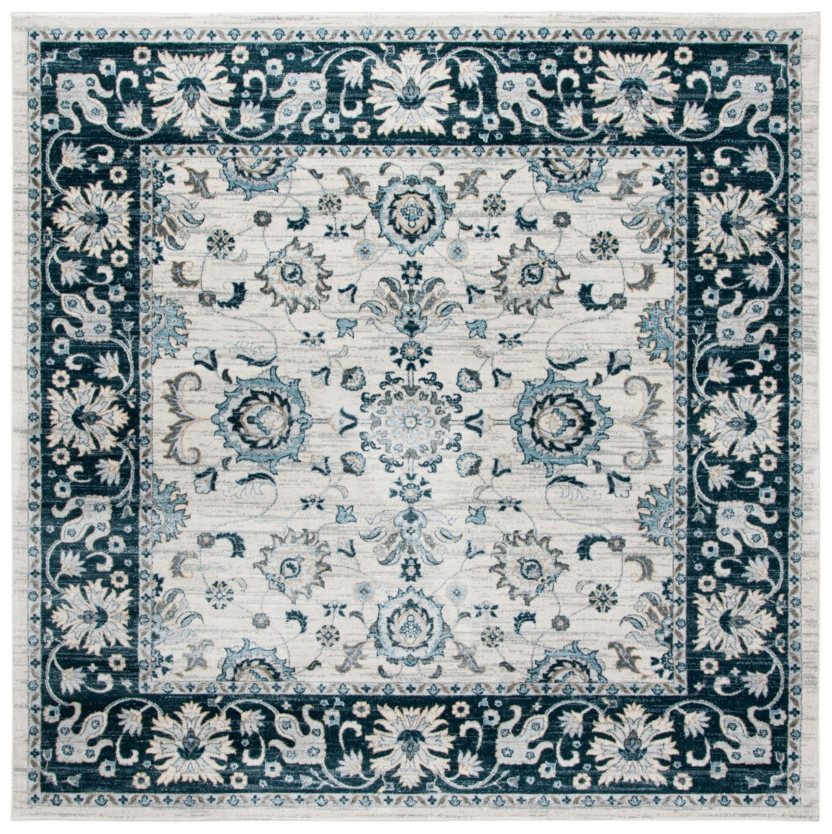 Safavieh Isabella Isa940A Cream/Navy Rug - Safavieh - isa940a - 4sq