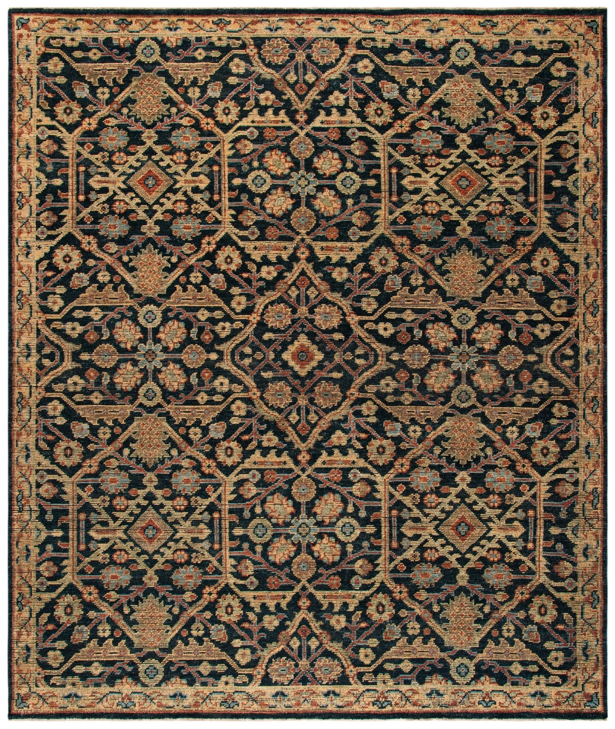 Safavieh Izmir Izm104M Blue/Gold Rugs - Safavieh - izm104m - 6
