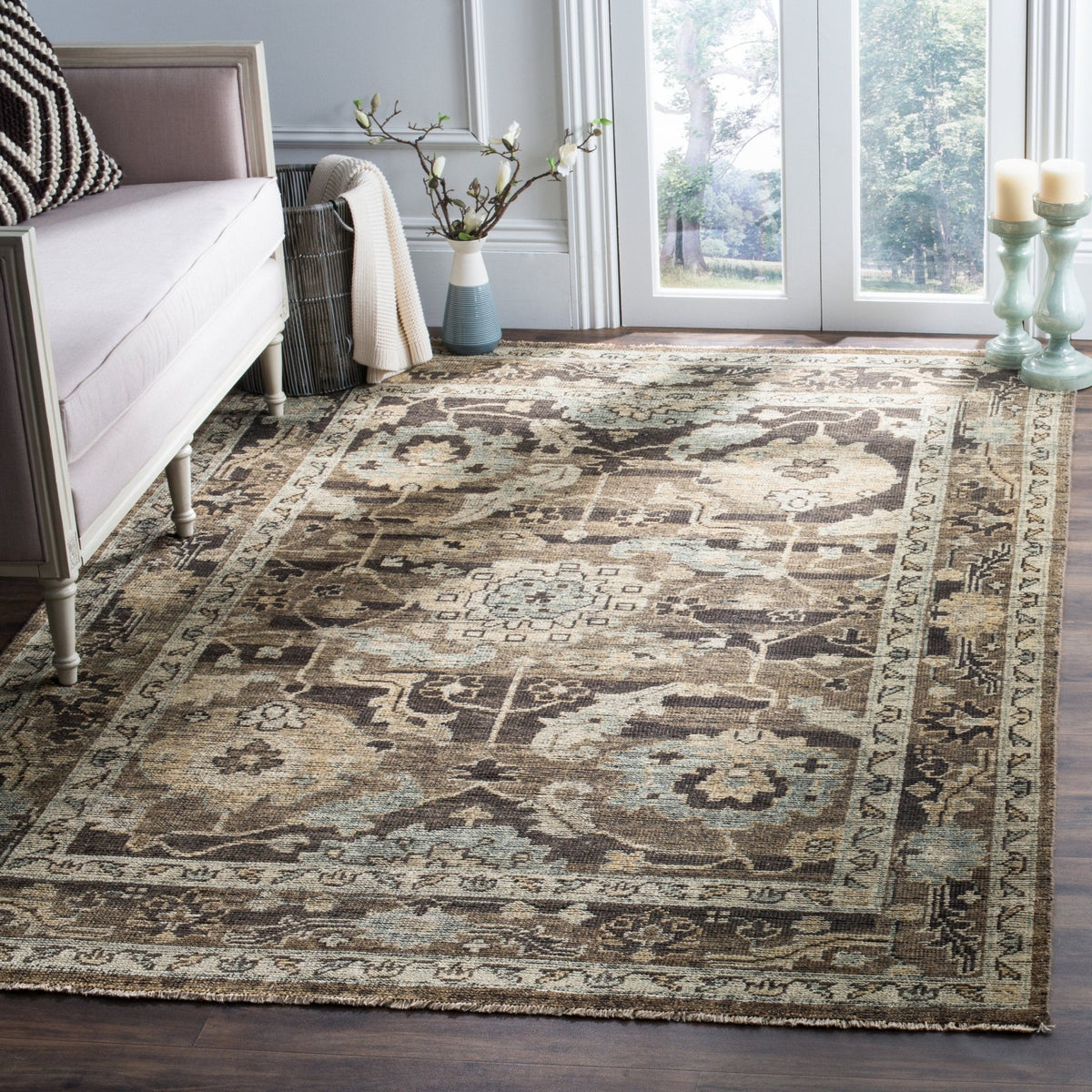 Safavieh Izmir Izm175A Charcoal/Stone Rug - Safavieh - izm175a - 6