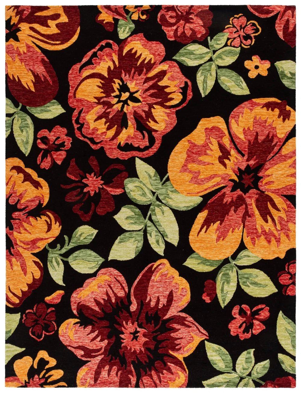 Safavieh Jardin 8'-0" x 10'-0" Rug in Black / Red