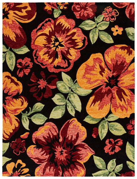 Safavieh Jardin 8'-0" x 10'-0" Rug in Black / Red