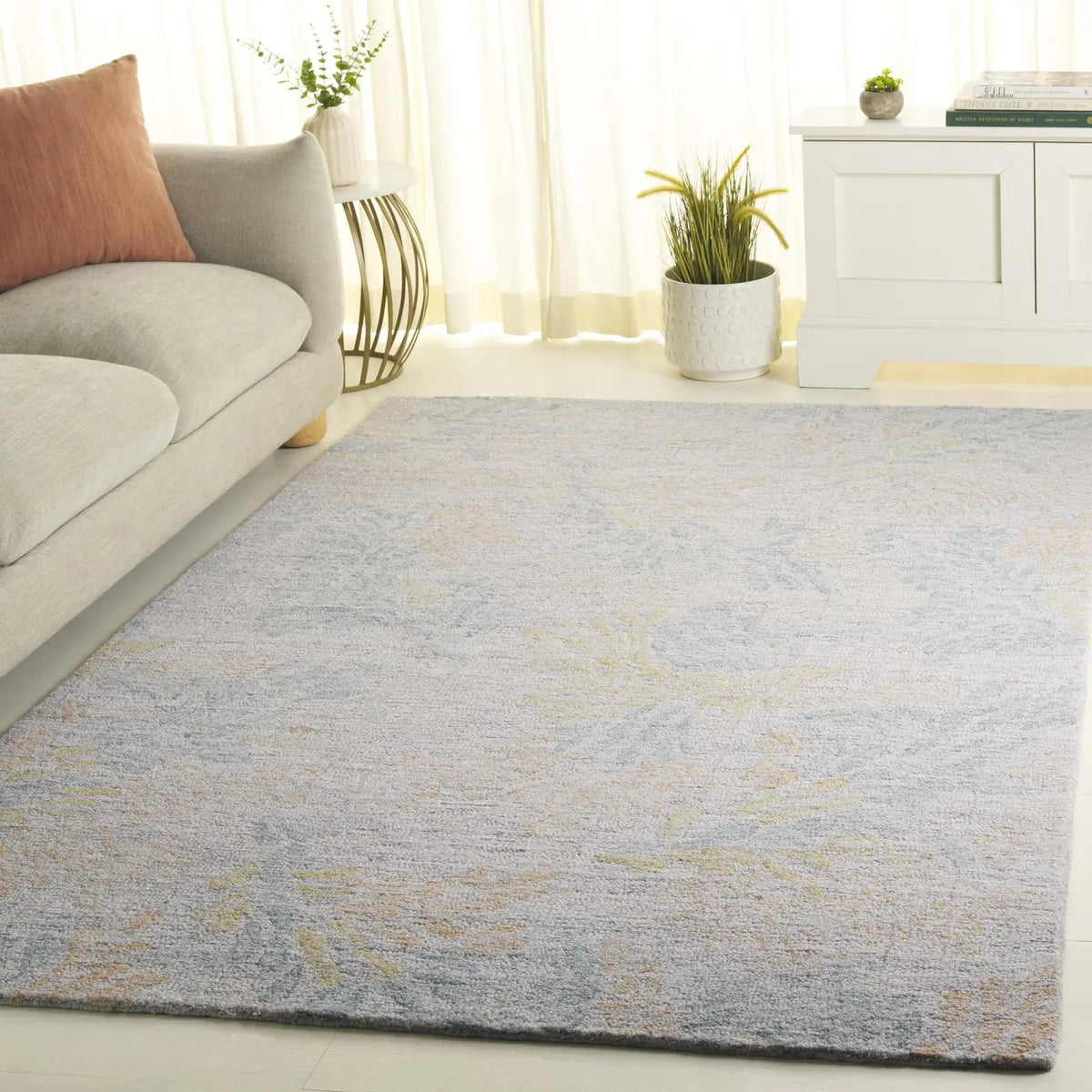 Safavieh Jardin 4'-0" x 6'-0" Rug in Grey / Rust