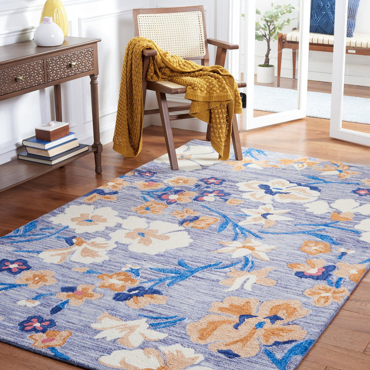Safavieh Jardin Jar153M Blue/Ivory Rug - Safavieh - jar153m - 3