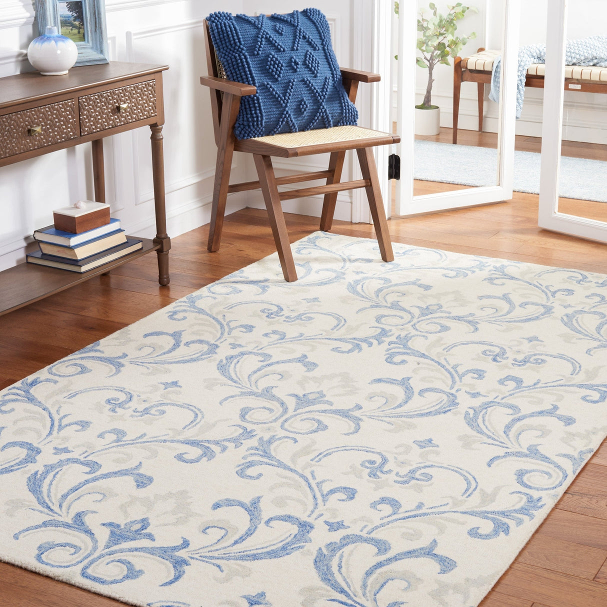 Safavieh Jardin Jar154A Ivory/Blue Rug - Safavieh - jar154a - 3
