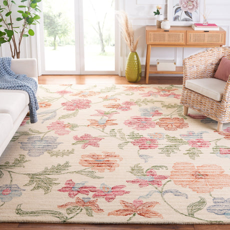 Safavieh Jardin Jar155A Ivory/Red Rug - Safavieh - jar155a - 6r