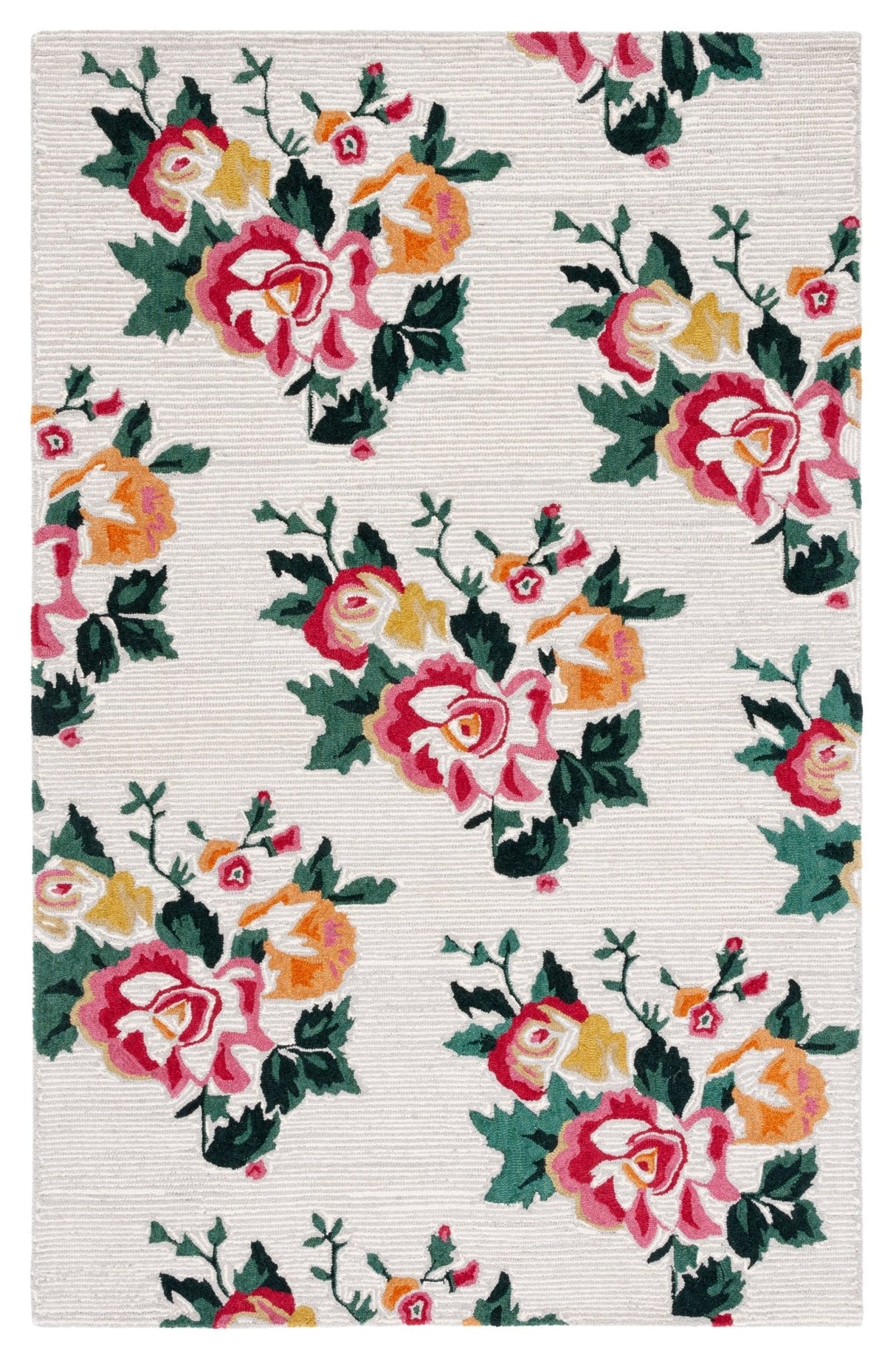 Safavieh Jardin Jar156A Ivory/Red Rug - Safavieh - jar156a - 3