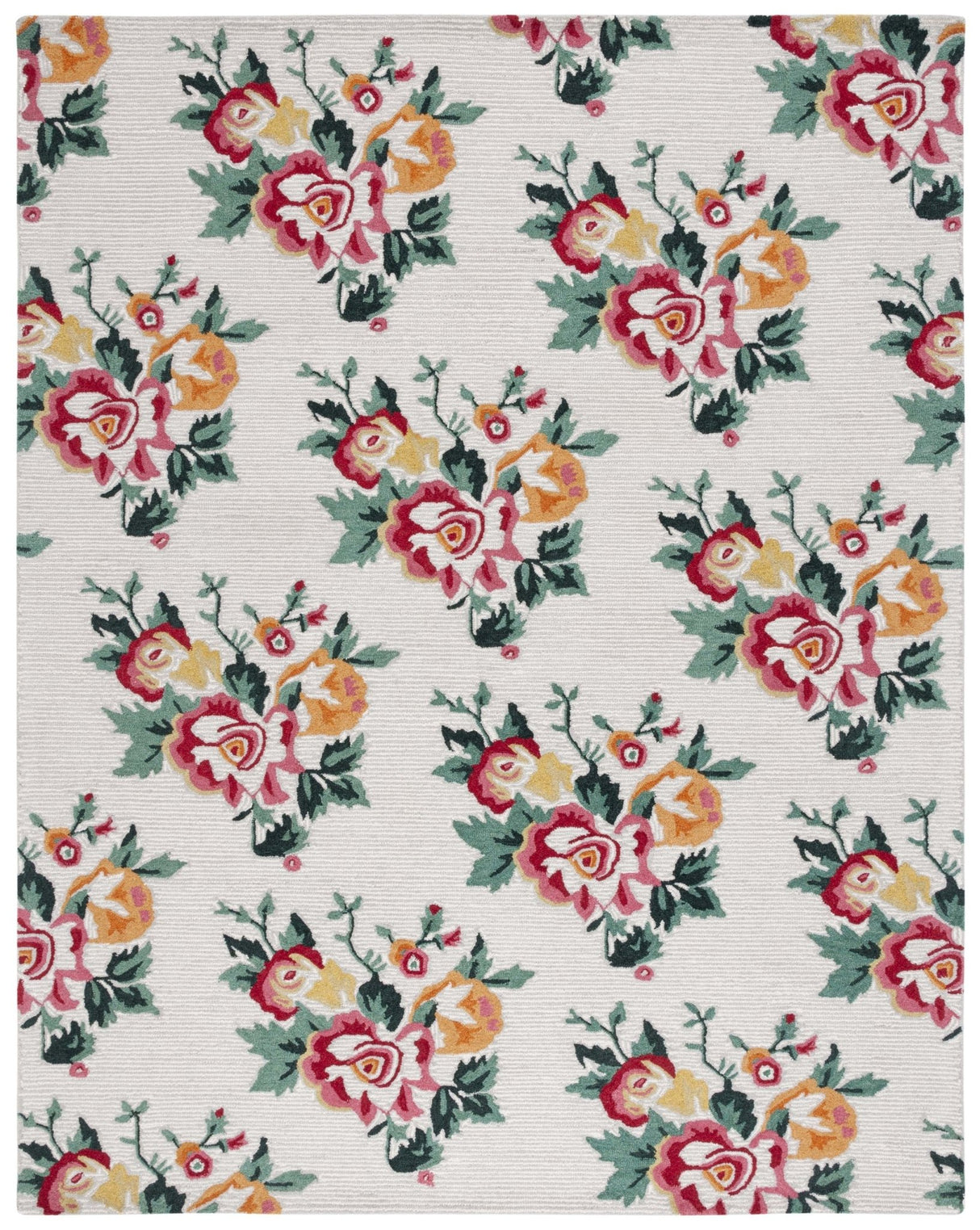 Safavieh Jardin Jar156A Ivory/Red Rug - Safavieh - jar156a - 6r