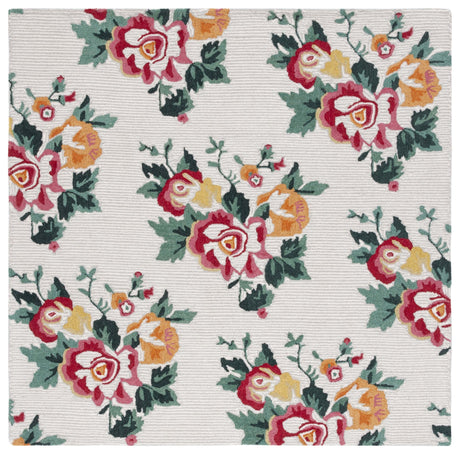 Safavieh Jardin Jar156A Ivory/Red Rug - Safavieh - jar156a - 6sq
