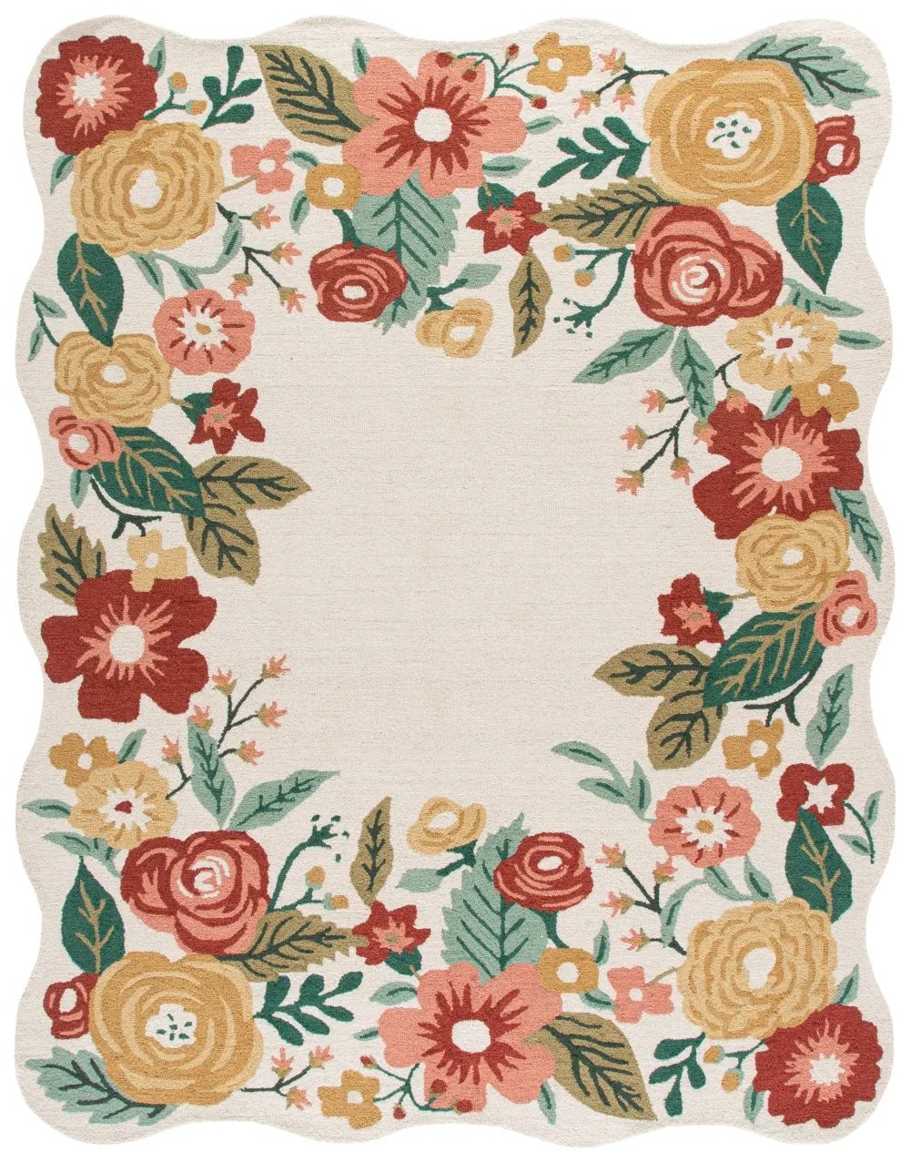 Safavieh Jardin 8'-0" x 10'-0" Rug in Ivory / Red