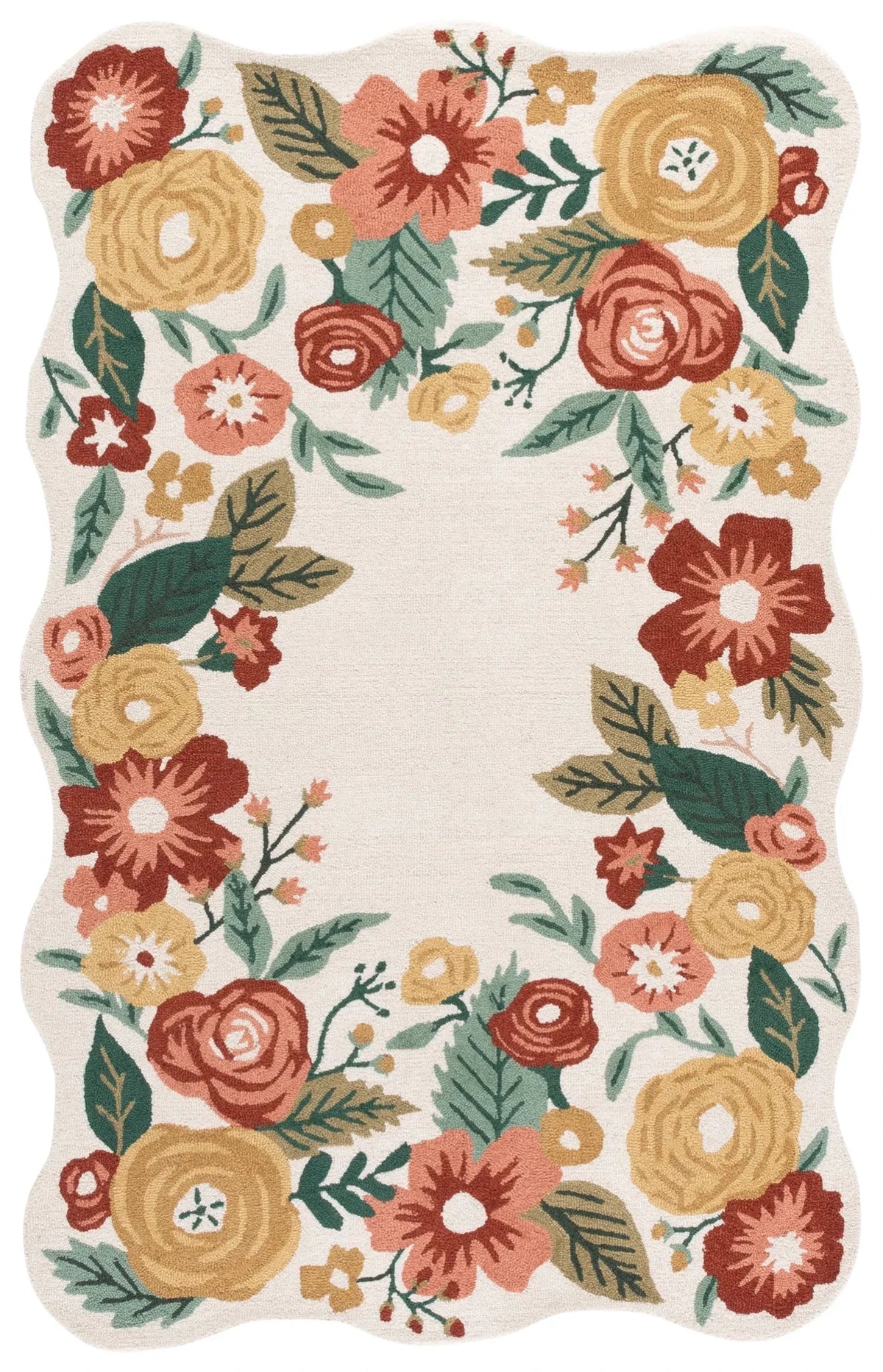 Safavieh Jardin 4'-0" x 6'-0" Rug in Ivory / Red