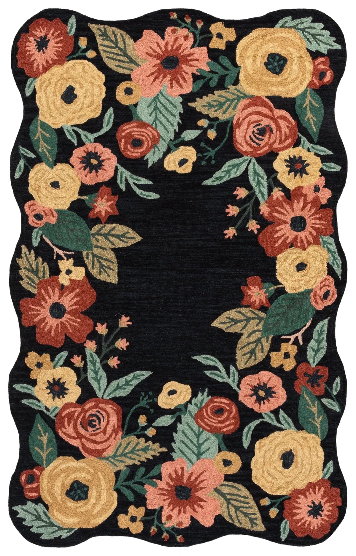 Safavieh Jardin 4'-0" x 6'-0" Rug in Black / Pink