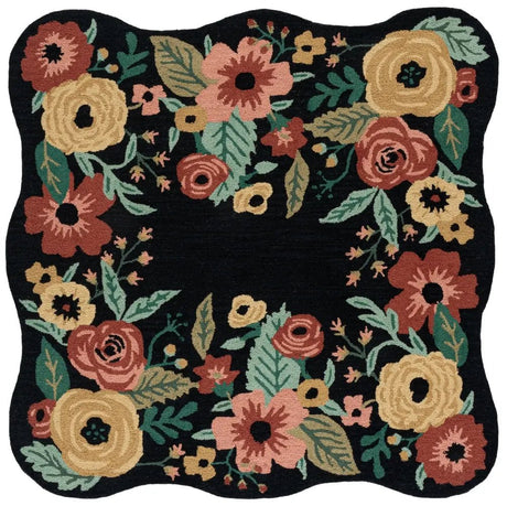 Safavieh Jardin 6'-0" x 6'-0" Rug in Black / Pink