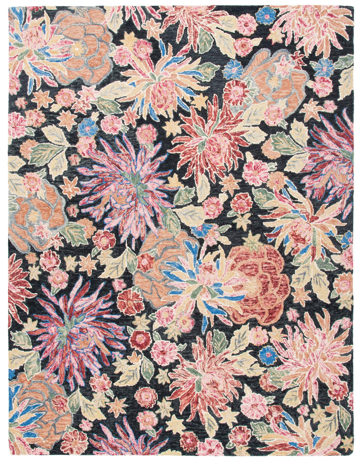 Safavieh Jardin Jar251H Charcoal/Red Rugs - Safavieh - jar251h - 6r