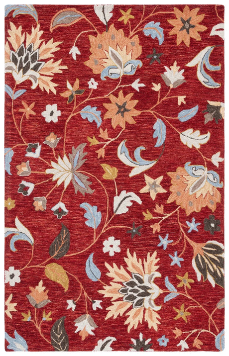 Safavieh Jardin 4'-0" x 6'-0" Rug in Red / Orange