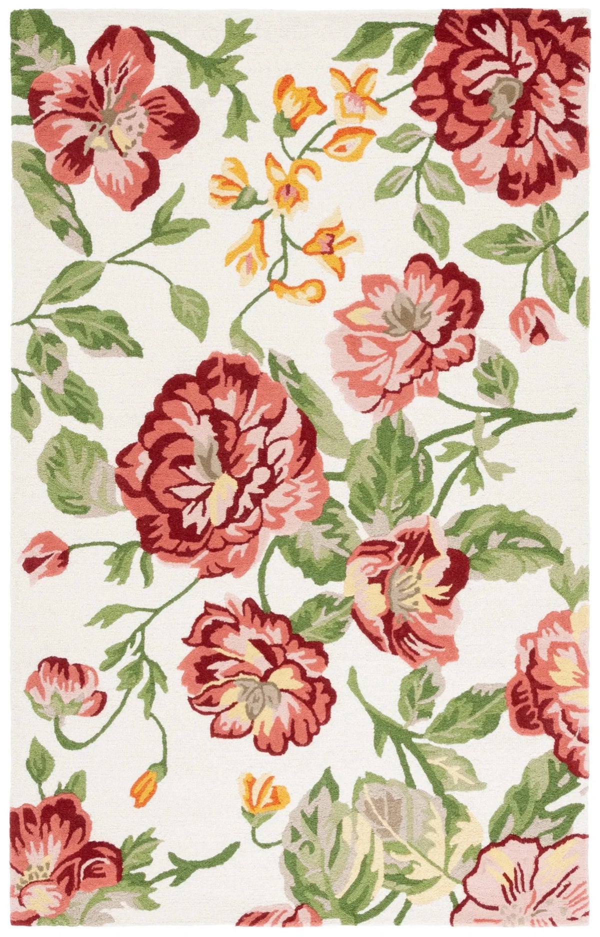 Safavieh Jardin 4'-0" x 6'-0" Rug in Ivory / Pink