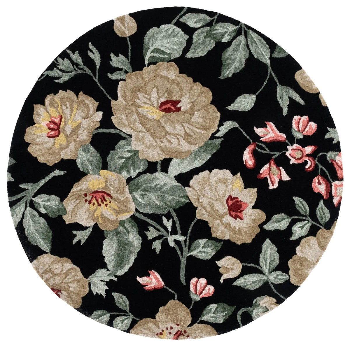 Safavieh Jardin 6'-0" x 6'-0" Rug in Black / Beige