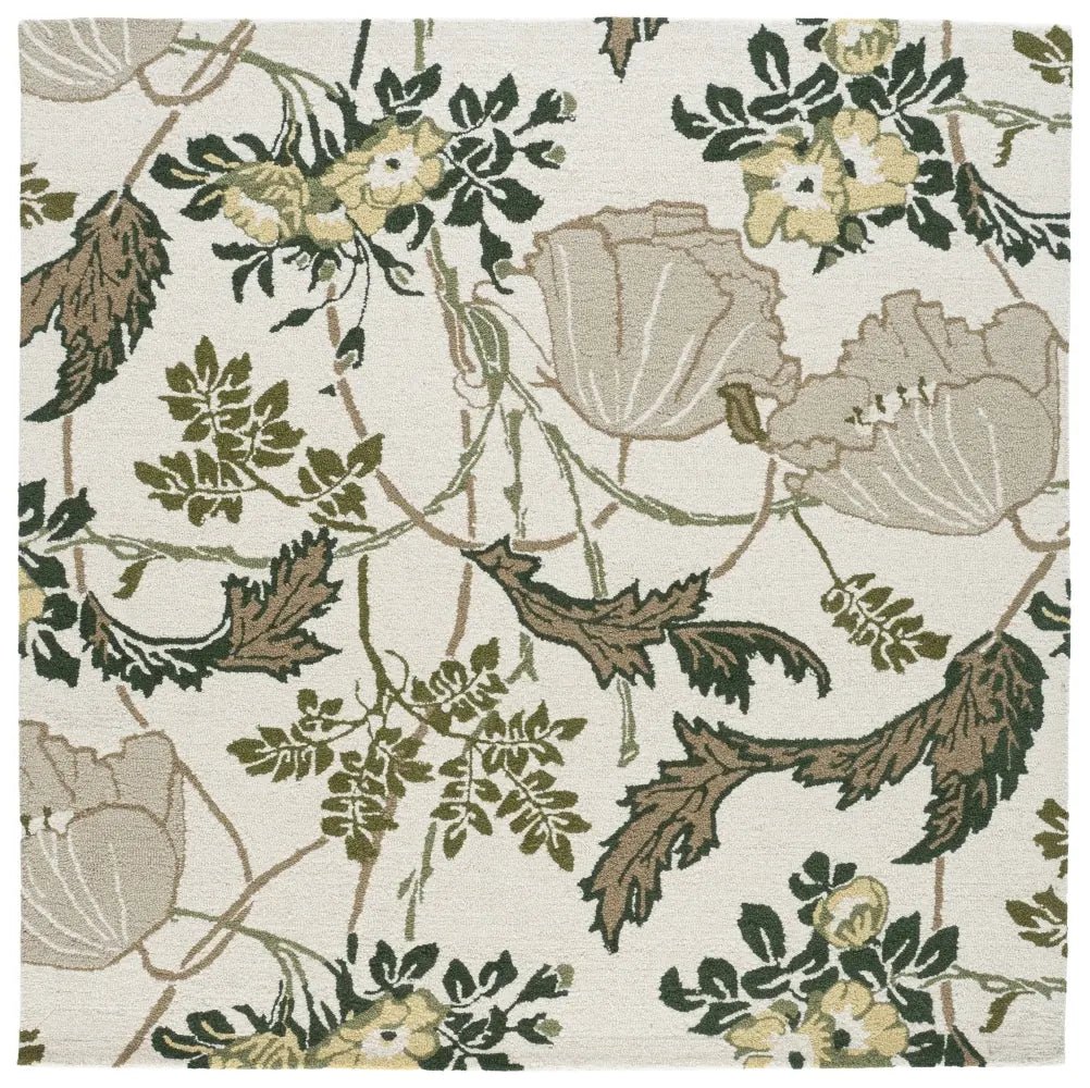 Safavieh Jardin 6'-0" x 6'-0" Rug in Ivory / Green