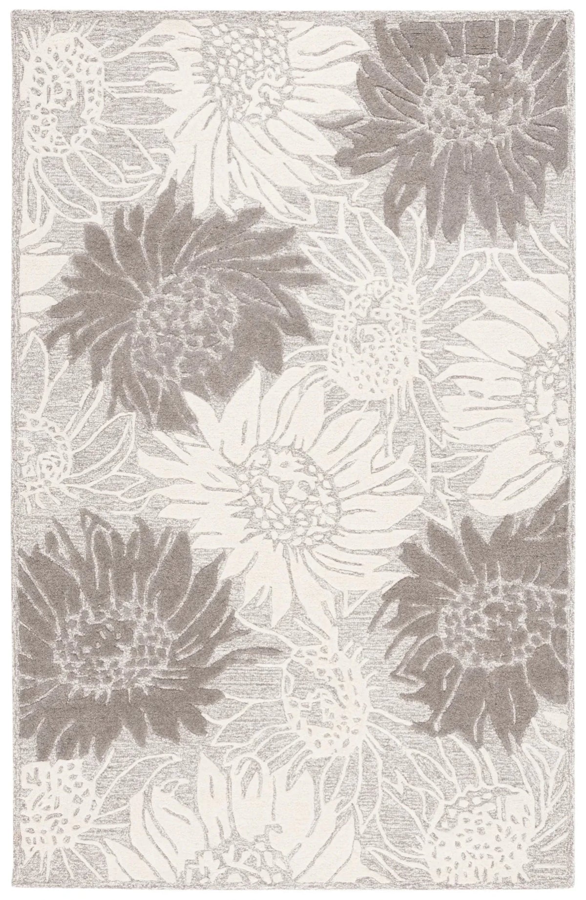 Safavieh Jardin 4'-0" x 6'-0" Rug in Grey / Ivory