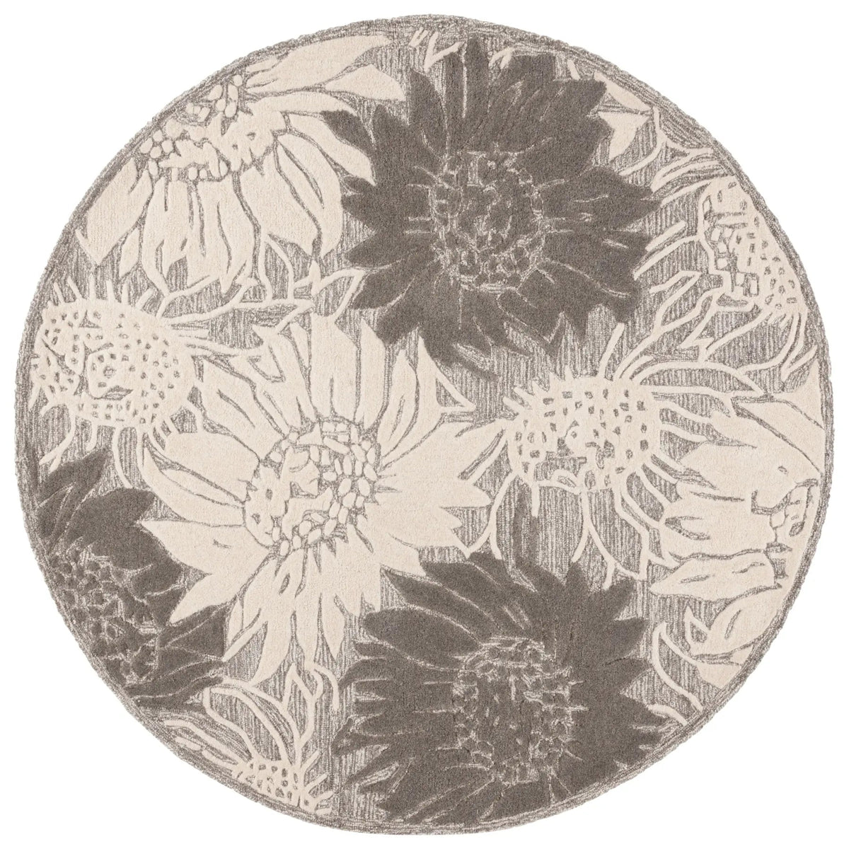 Safavieh Jardin 6'-0" x 6'-0" Rug in Grey / Ivory
