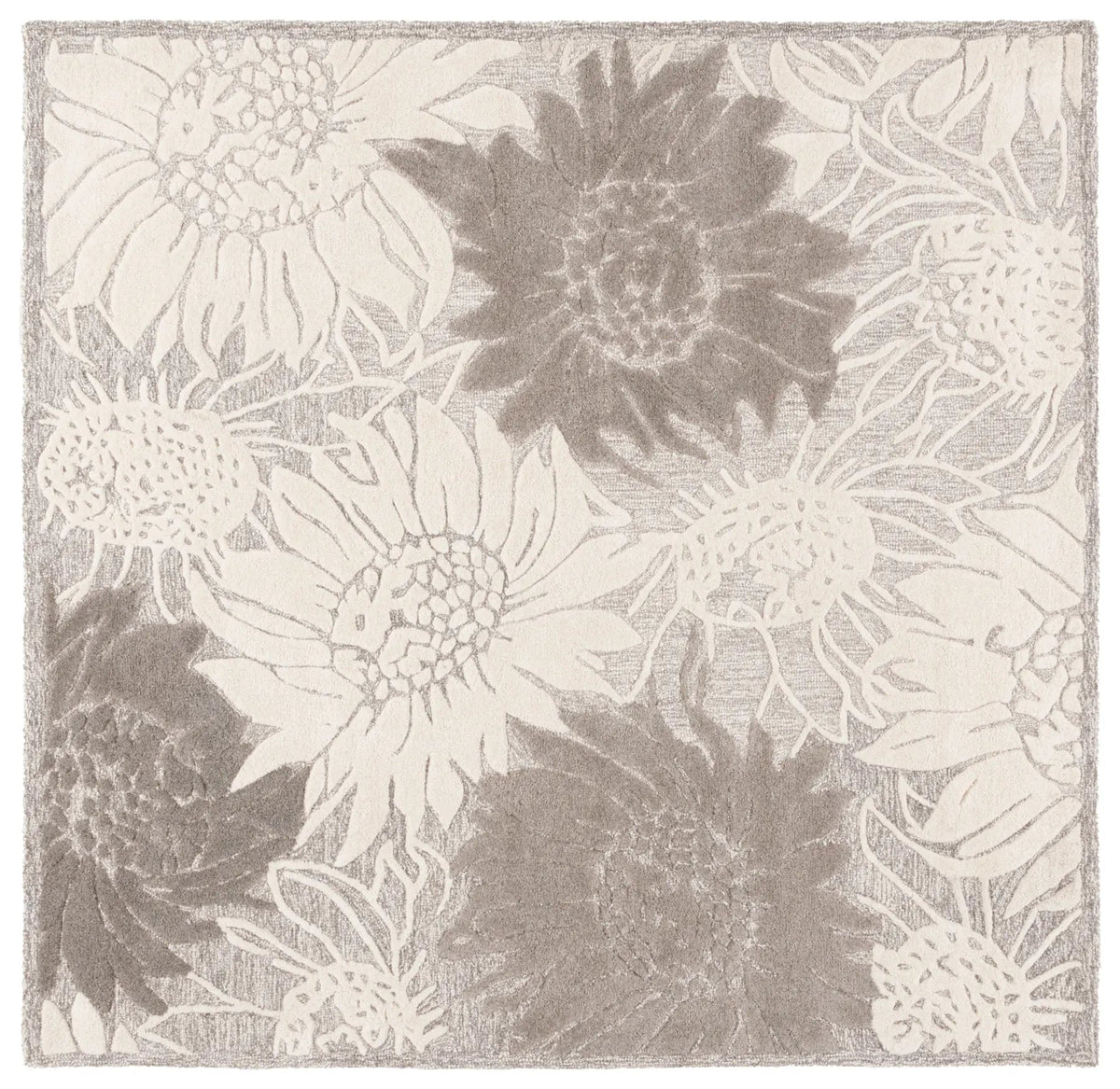 Safavieh Jardin 6'-0" x 6'-0" Rug in Grey / Ivory