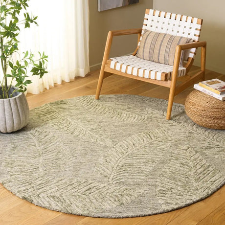 Safavieh Jardin 6'-0" x 6'-0" Rug in Sage / Ivory