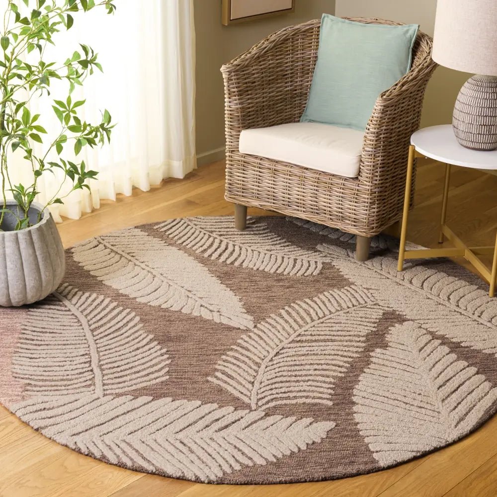 Safavieh Jardin 6'-0" x 6'-0" Rug in Brown / Ivory
