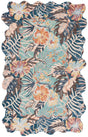 Safavieh Jardin 4'-0" x 6'-0" Rug in Navy / Turquoise
