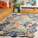 Safavieh Jardin 4'-0" x 6'-0" Rug in Navy / Turquoise