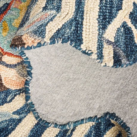 Safavieh Jardin 4'-0" x 6'-0" Rug in Navy / Turquoise