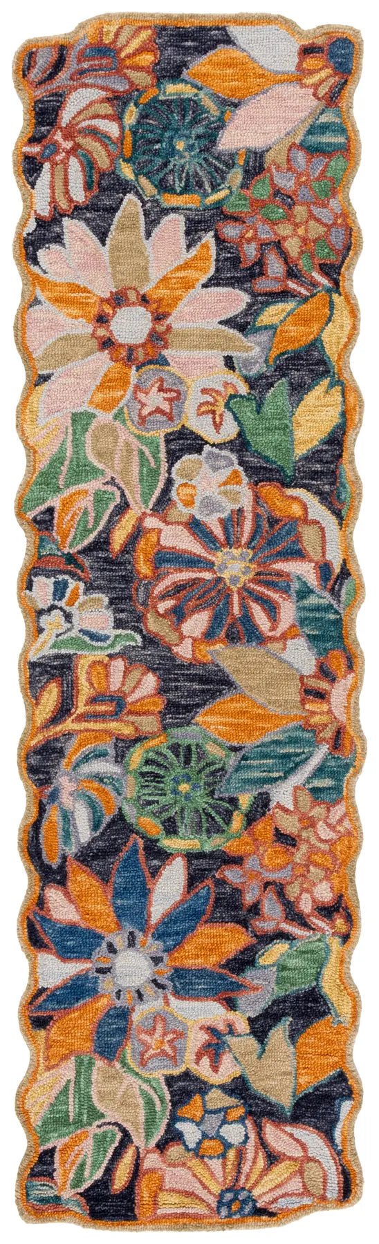 Safavieh Jardin 2'-3" x 8'-0" Rug in Black / Green