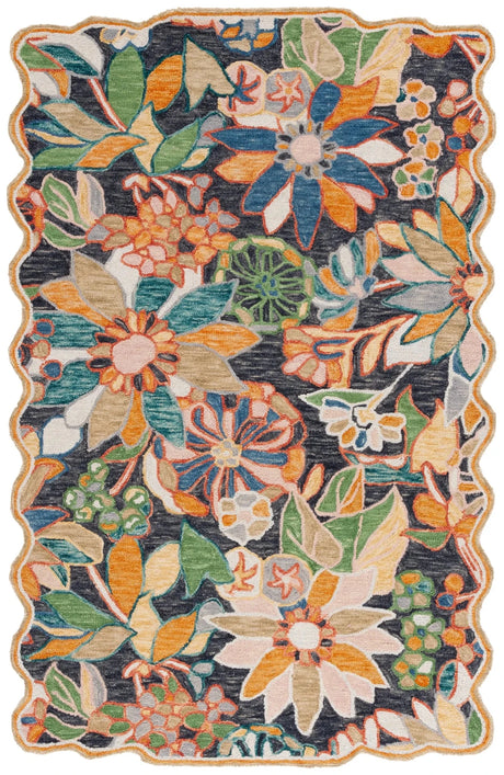 Safavieh Jardin 4'-0" x 6'-0" Rug in Black / Green