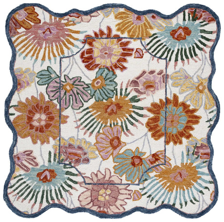 Safavieh Jardin 6'-0" x 6'-0" Rug in Ivory / Rust