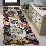 Safavieh Jardin 2'-3" x 8'-0" Rug in Black / Ivory