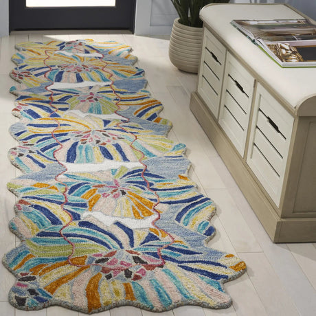 Safavieh Jardin 2'-3" x 8'-0" Rug in Ivory / Blue