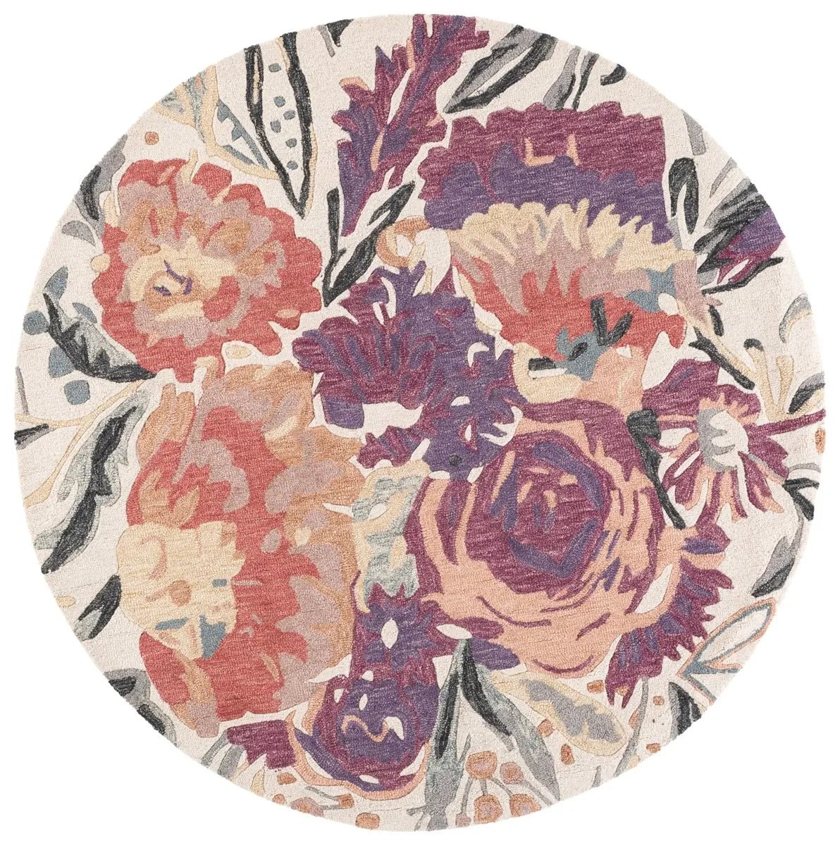 Safavieh Jardin 6'-0" x 6'-0" Rug in Ivory / Pink