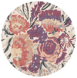 Safavieh Jardin 6'-0" x 6'-0" Rug in Ivory / Pink