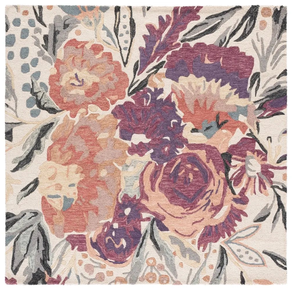 Safavieh Jardin 6'-0" x 6'-0" Rug in Ivory / Pink