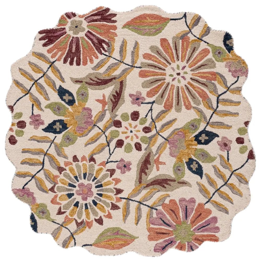 Safavieh Jardin 5'-0" x 5'-0" Rug in Ivory / Green