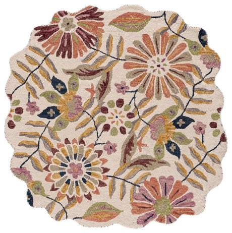 Safavieh Jardin 5'-0" x 5'-0" Rug in Ivory / Green