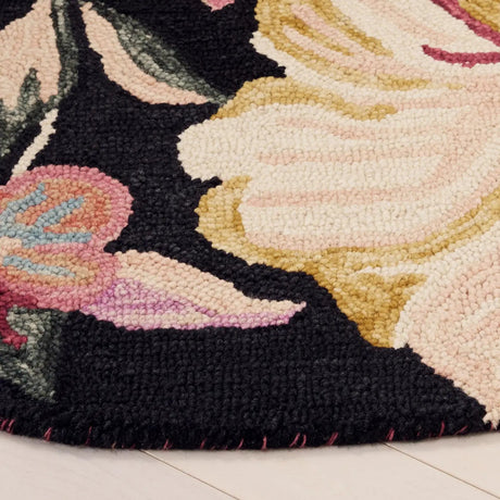 Safavieh Jardin 3'-0" x 3'-0" Rug in Black / Pink
