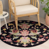 Safavieh Jardin 3'-0" x 3'-0" Rug in Black / Pink