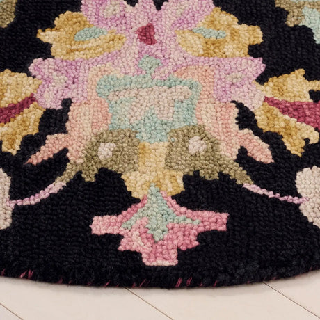 Safavieh Jardin 3'-0" x 3'-0" Rug in Black / Pink