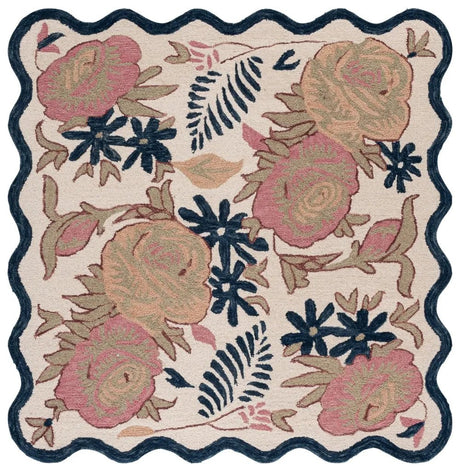 Safavieh Jardin 6'-0" x 6'-0" Rug in Ivory / Blue