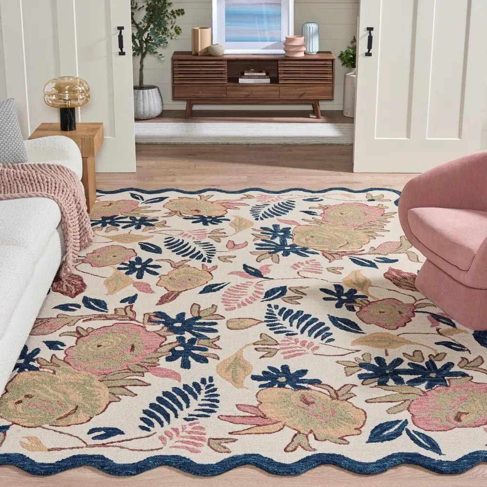 Safavieh Jardin 8'-0" x 10'-0" Rug in Ivory / Blue