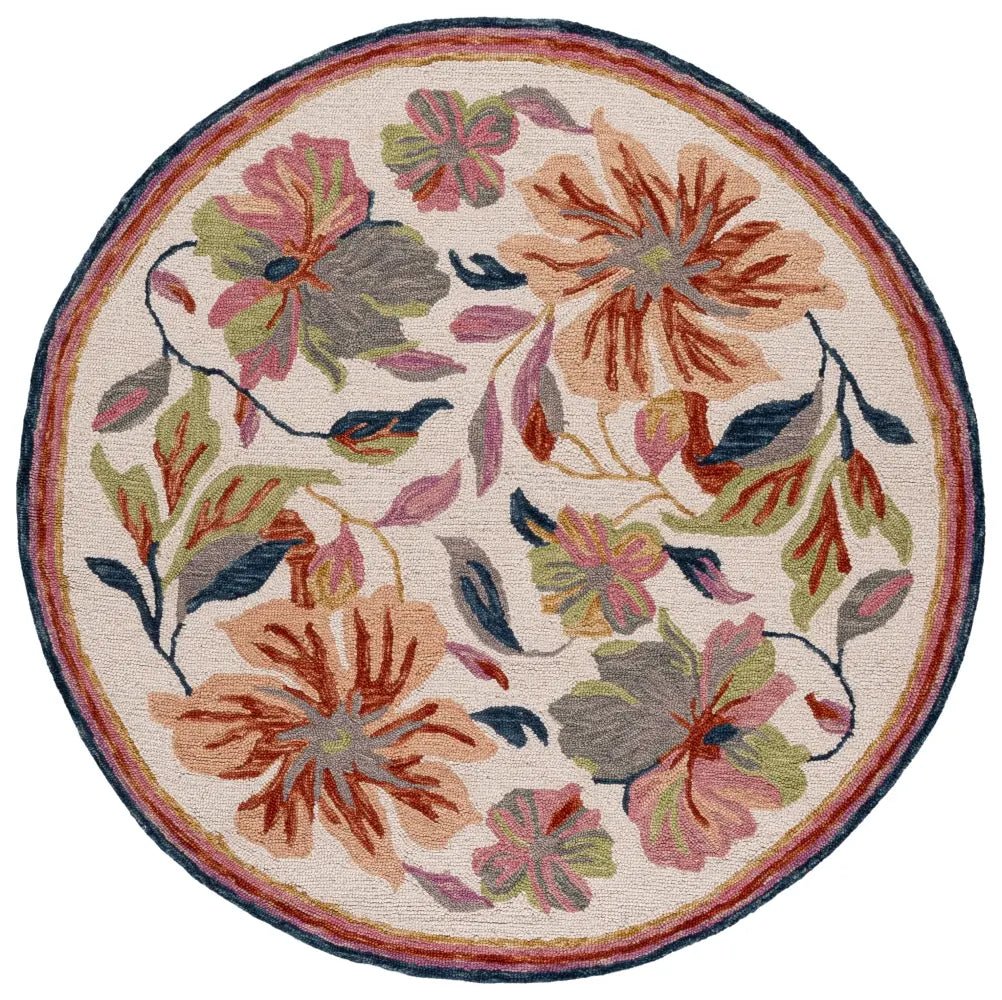 Safavieh Jardin 6'-0" x 6'-0" Rug in Ivory / Rust