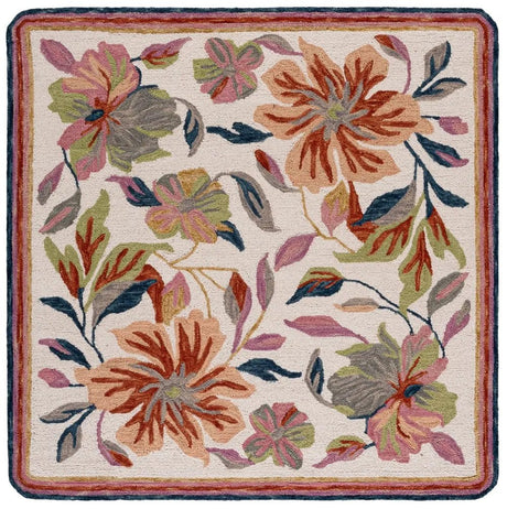 Safavieh Jardin 6'-0" x 6'-0" Rug in Ivory / Rust