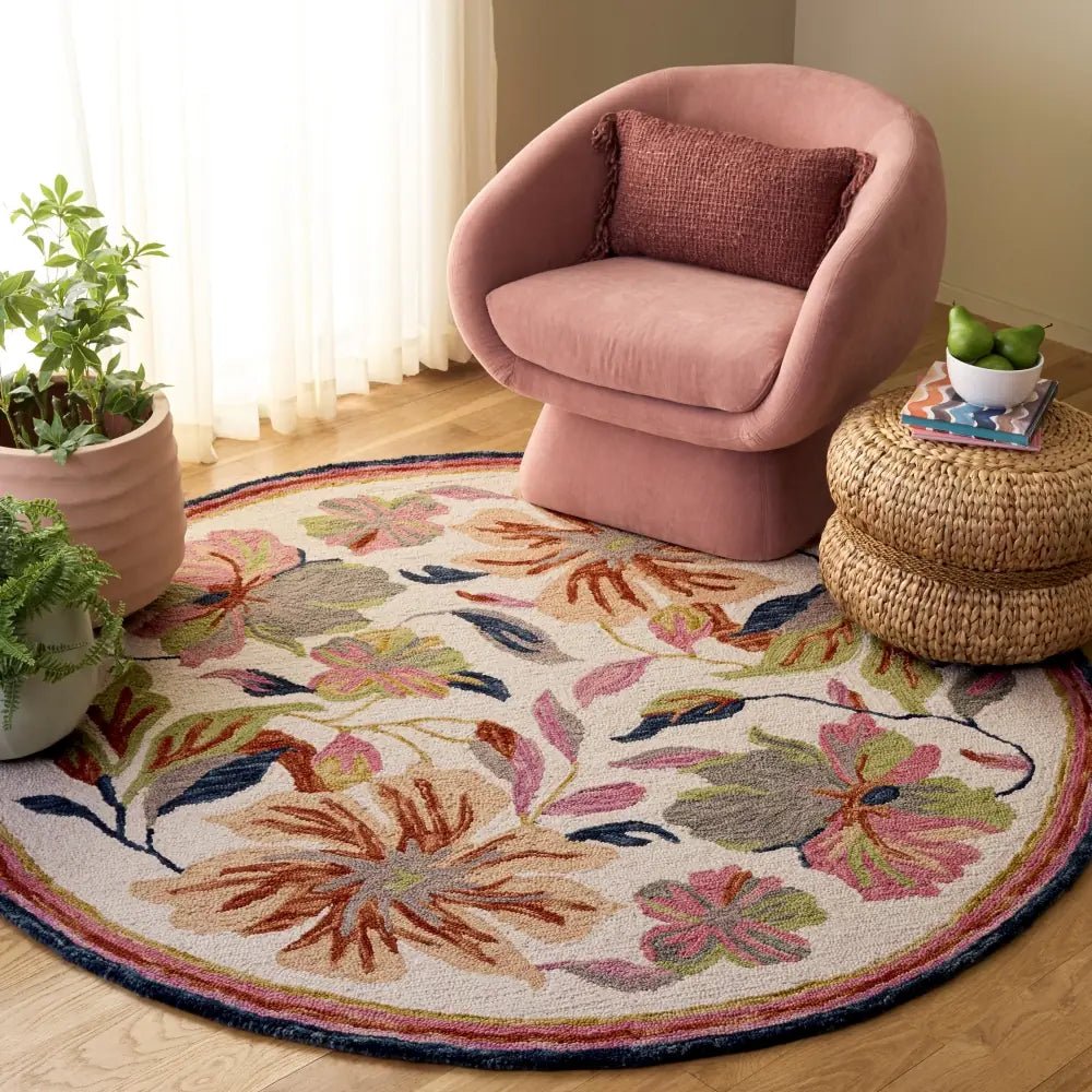 Safavieh Jardin 6'-0" x 6'-0" Rug in Ivory / Rust