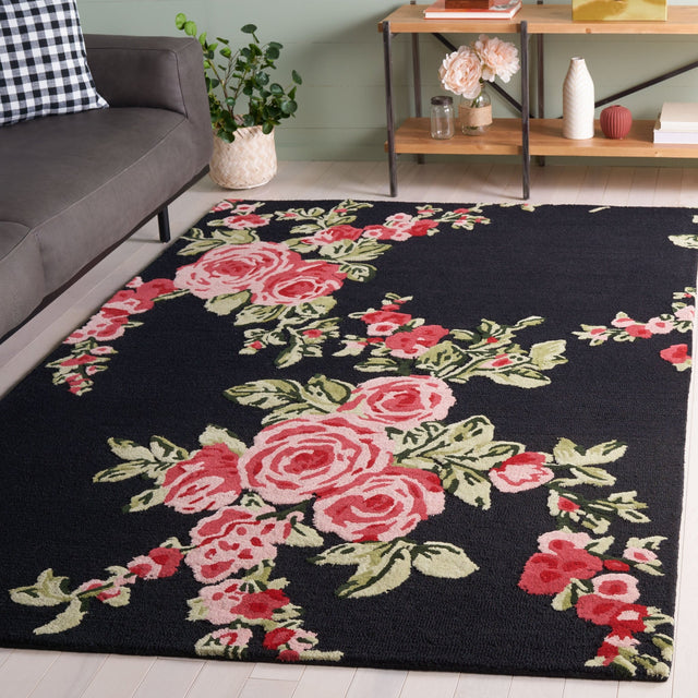 Safavieh Jardin Jar401Z Black/Pink Rug - Safavieh - jar401z - 3