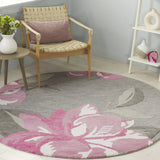 Safavieh Jardin 6'-0" x 6'-0" Rug in Grey / Pink